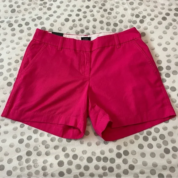 NWT J. Crew Factory Women’s 5” Chino Short Set Of 3 (Pink, Khaki, Grey) Size 4 - Picture 2 of 13